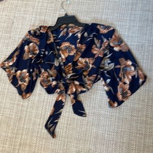 West Kei cropped kimono blouse